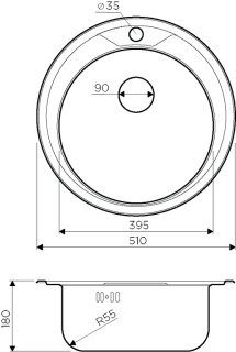 Мойка кухонная Omoikiri Asida 51-IN нерж.сталь/нержавеющая сталь